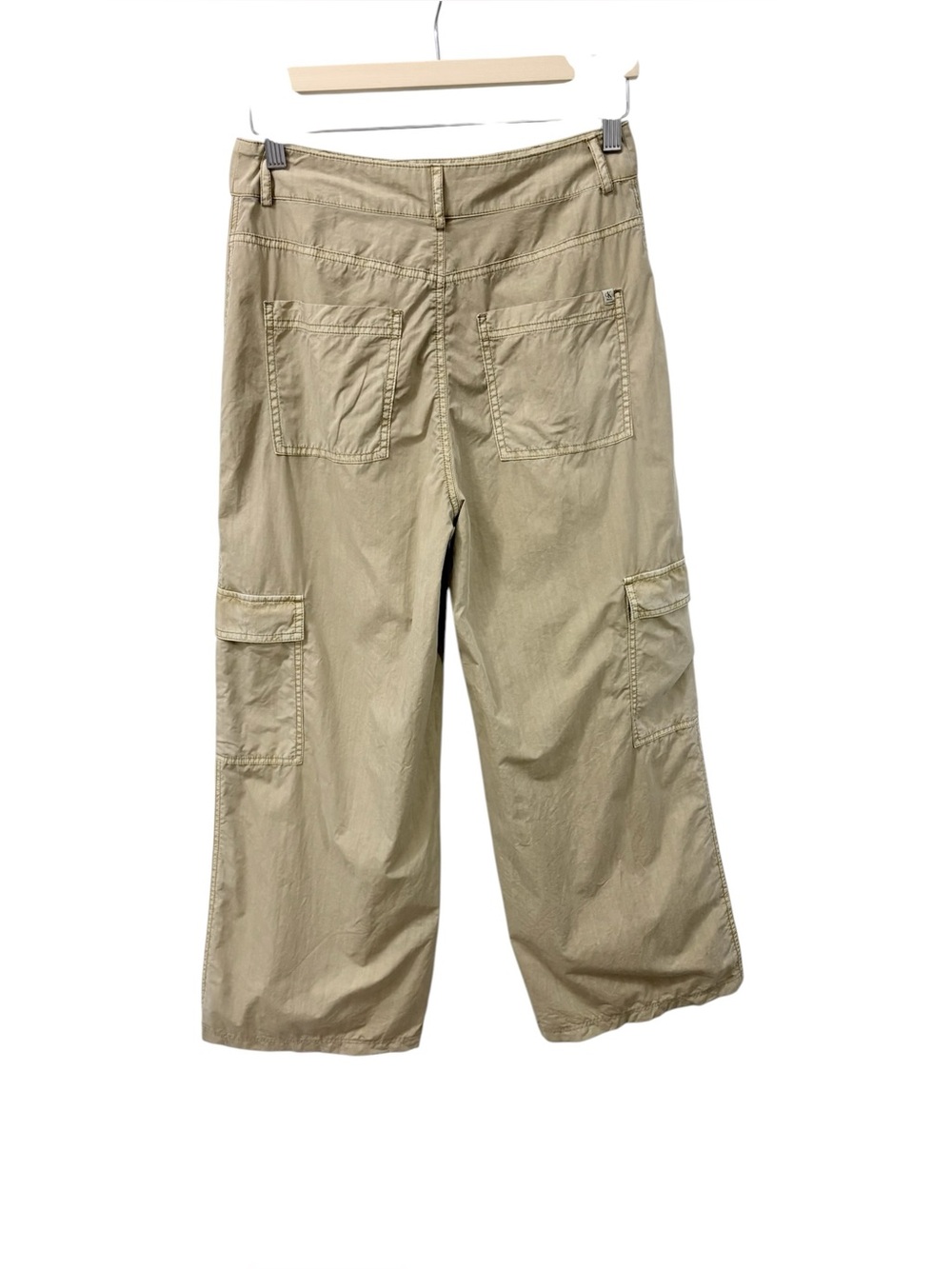 Calvin Klein Relaxed Fit Utility Canvas Cargo Pants Sz 4 100% Cotton in Tan - Picture 3 of 11